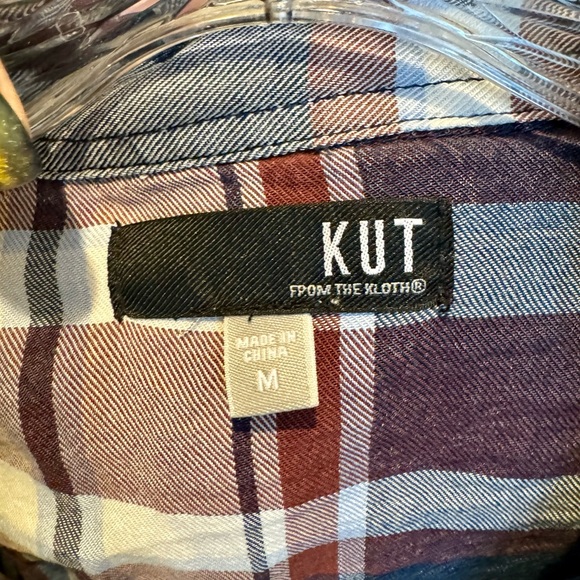 Kut from the Kloth Plaid button up - Picture 6 of 8